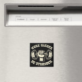 Werk harder dan sterker #USAPatriotGraphics © Magneet (Insitu (Vaatwasser))