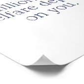 Werk harder. Miljoenen mensen zijn afhankelijk van Poster (Hoek)