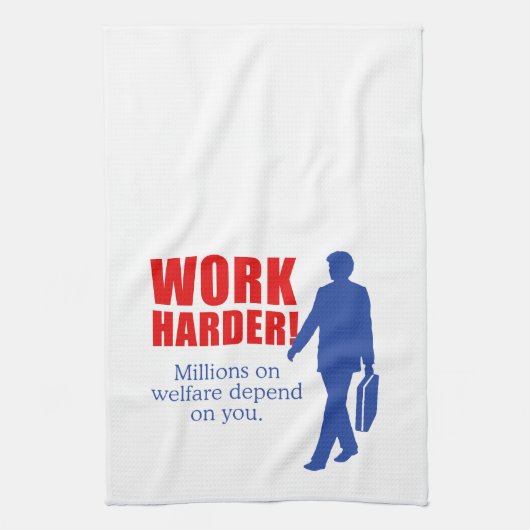 Werk harder. Miljoenen mensen zijn afhankelijk van Theedoek (Verticaal)