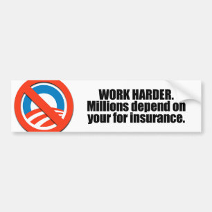 Werk harder. Millions zijn van jou afhankelijk Bumpersticker