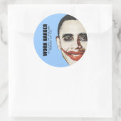 Werk Harder omdat miljoenen mensen afhankelijk zij Ronde Sticker (Tas)