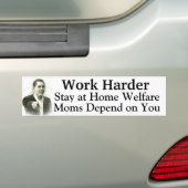 Werk harder op het thuisfront - welzijnsmoeders zi bumpersticker (Op auto)