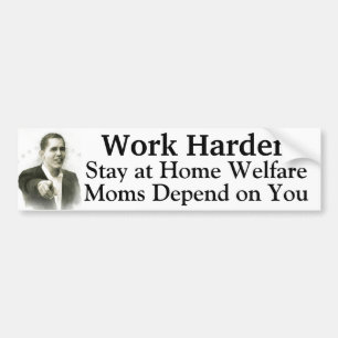 Werk harder op het thuisfront - welzijnsmoeders zi bumpersticker