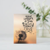 Werk harder voor uw wensen briefkaart (Staand voorkant)