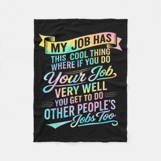 Werk heeft deze coole ding grappige werkplek uitsp fleece deken
