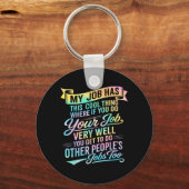 Werk heeft deze coole ding grappige werkplek uitsp sleutelhanger (Voorkant)