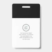 Werk-ID QR-code Logo Foto Badge (Achterkant)