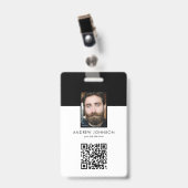 Werk-ID QR-code Logo Foto Badge (Voorzijde met clip)