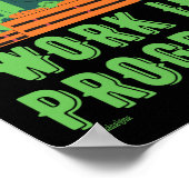 WERK IN PROGRESS grappige boerenmarkt Poster (Hoek)