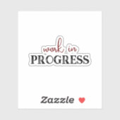 Werk in uitvoering cool trendy sticker (Vel)