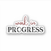 Werk in uitvoering cool trendy sticker (Voorkant)