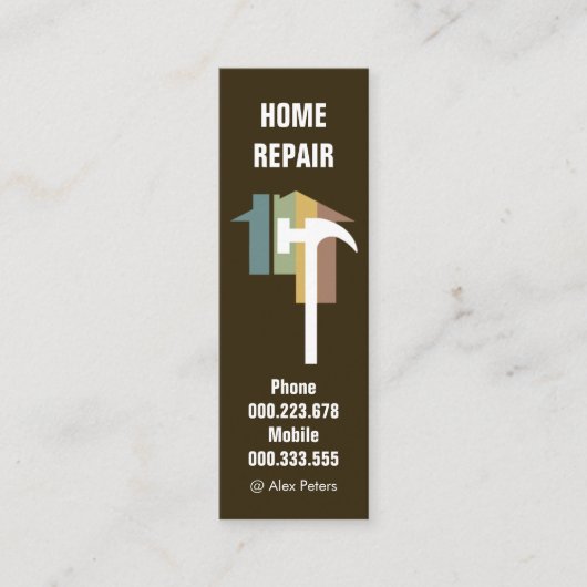 Werk in uitvoering Gebouw Handyman Mini Visitekaartje (Voorkant)