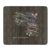 Werk in uitvoering - Krabbel en harten Snijplank (Voorkant)