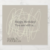 Werk in uitvoering - likeurfles etiket (Enkel label)