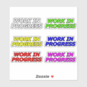 Werk in uitvoering Motivatie Sticker (Vel)