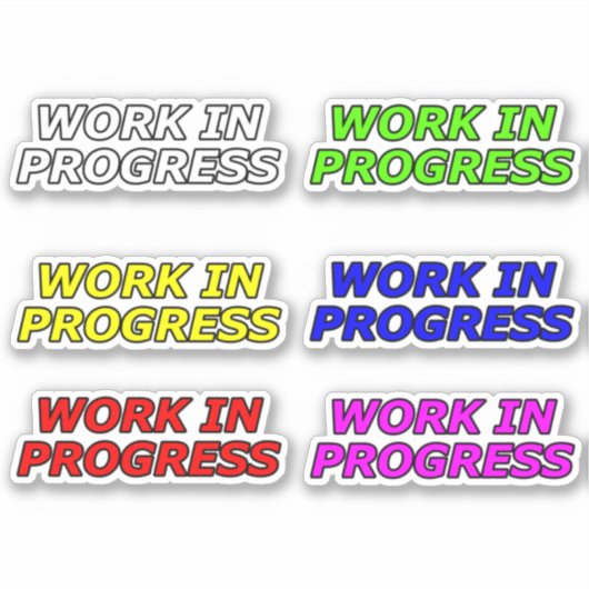 Werk in uitvoering Motivatie Sticker (Voorkant)