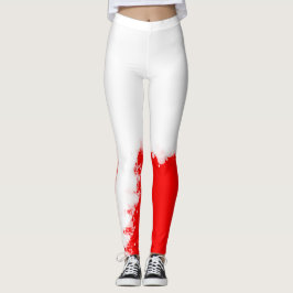 Werk in uitvoering rood leggings