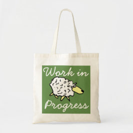 "Werk in Uitvoering" Schapen Cartoontas Projecttas Tote Bag