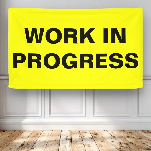 Werk in uitvoering spandoek