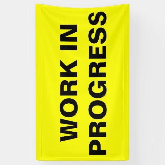Werk in uitvoering spandoek (Verticaal)