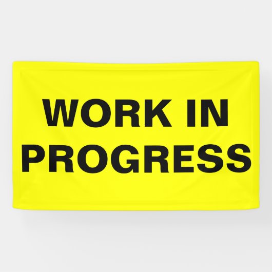 Werk in uitvoering spandoek (Horizontaal)