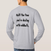 Werk is als een potje pool grappige humor t-shirt (Achterkant)