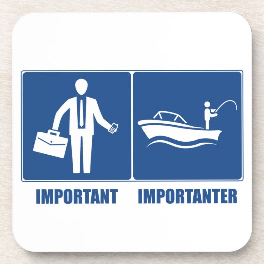 Werk Is Belangrijk, Vissen Is Belangrijker Onderzetter (Voorkant)