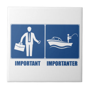 Werk is Belangrijk, Vissen is Belangrijker Tegeltje