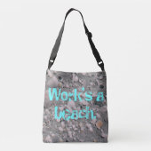 Werk is een strand. crossbody tas (Achterkant)