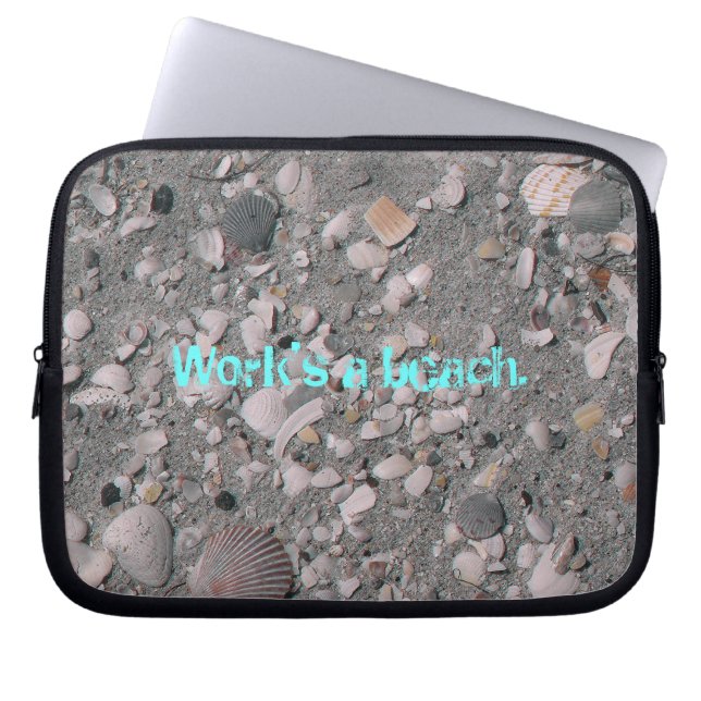 Werk is een strand. laptop sleeve (Voorkant)