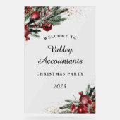 Werk Jaarlijks Kerstfeest Acryl Teken Acryl Bord (Voorkant)