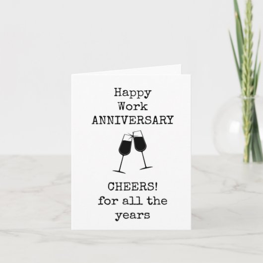 Werk Jubileum, collega, vriend, baas, juichen Bedankkaart (Voorkant)