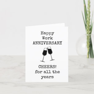 Werk Jubileum, collega, vriend, baas, juichen Bedankkaart