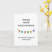 Werk Jubileum Kaart, gelukkig om je te hebben Kaart (Gele Bloem)