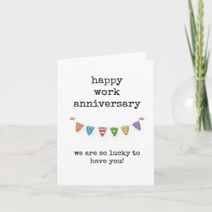 Werk Jubileum Kaart, gelukkig om je te hebben Kaart