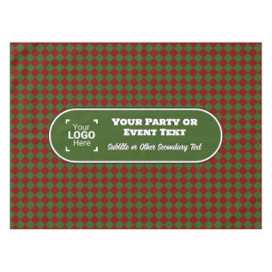 Werk Kerstfeest: Feestelijke Kantoor Rood Groen DI Tafelkleed