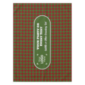Werk Kerstfeest: Feestelijke Kantoor Rood Groen DI Tafelkleed (Voorkant)
