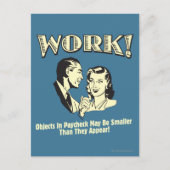 Werk: kleiner dan ze verschijnen briefkaart (Voorkant)