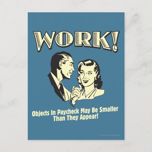 Werk: kleiner dan ze verschijnen briefkaart (Voorkant)