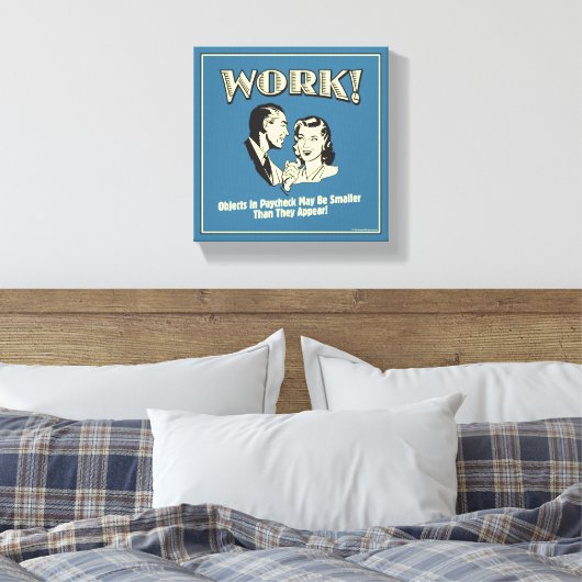 Werk: kleiner dan ze verschijnen canvas afdruk (Insitu (Slaapkamer))