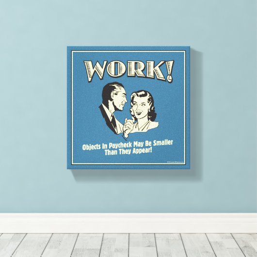 Werk: kleiner dan ze verschijnen canvas afdruk (Insitu (Houten vloer))