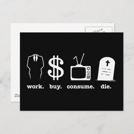 werk koopt consumentenslijm briefkaart (Voorkant / Achterkant)