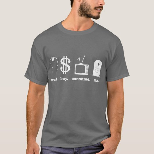werk koopt consumentenslijm t-shirt (Voorkant)