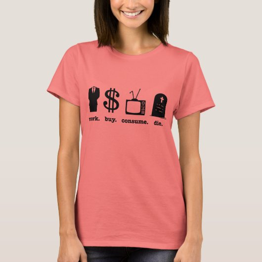 werk koopt consumentenslijm t-shirt (Voorkant)