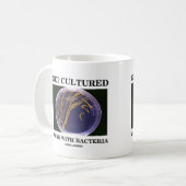 Werk kweken met bacteriën (agar-Bord) Koffiemok (Voorkant links)