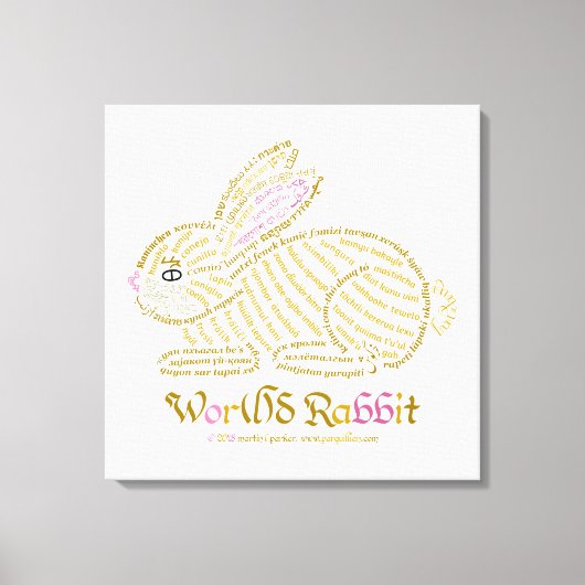 Werk(l)d Konijnencanvas Print (Voorkant)