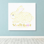 Werk(l)d Konijnencanvas Print (Insitu (Houten vloer))