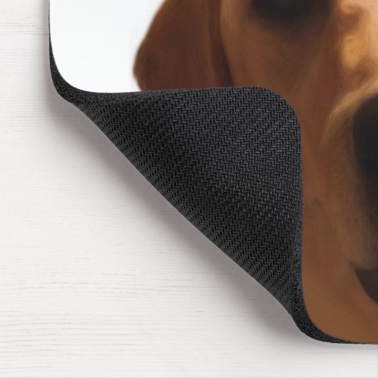 Werk later, speel nu! | Funny Yellow Lab Mousepad Muismat (Hoek)