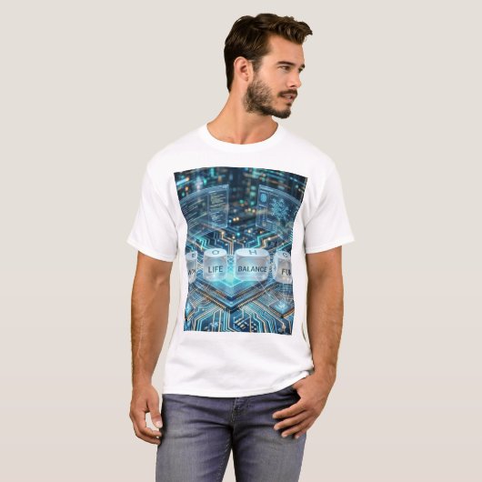 Werk Leven Balans | Tech Programmeur Coderen | Ne T-shirt (Voorkant volledig)