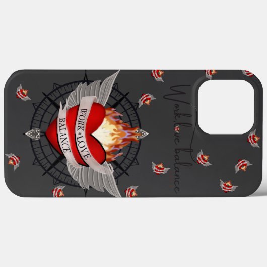 Werk Liefde Balans kompas en polka stippen Case-Mate iPhone Case (Achterkant (horizontaal))